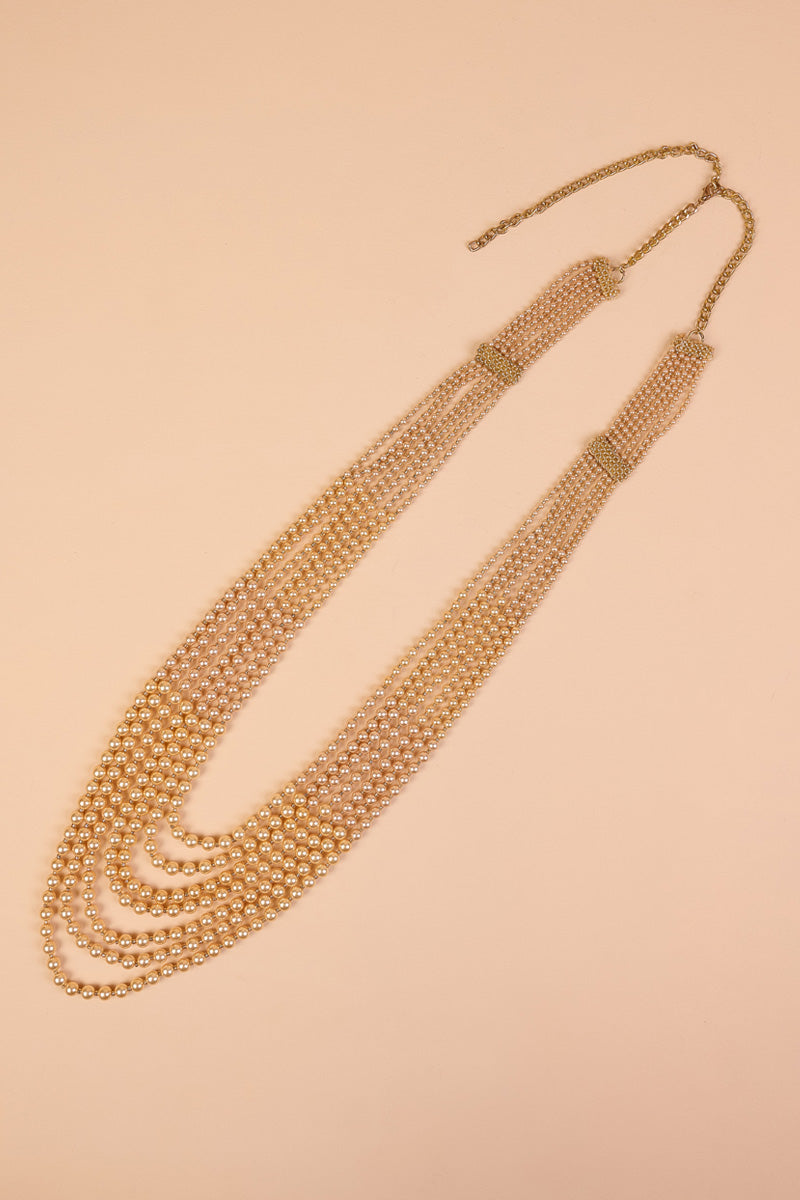 Gold Seven Layered Long Mala