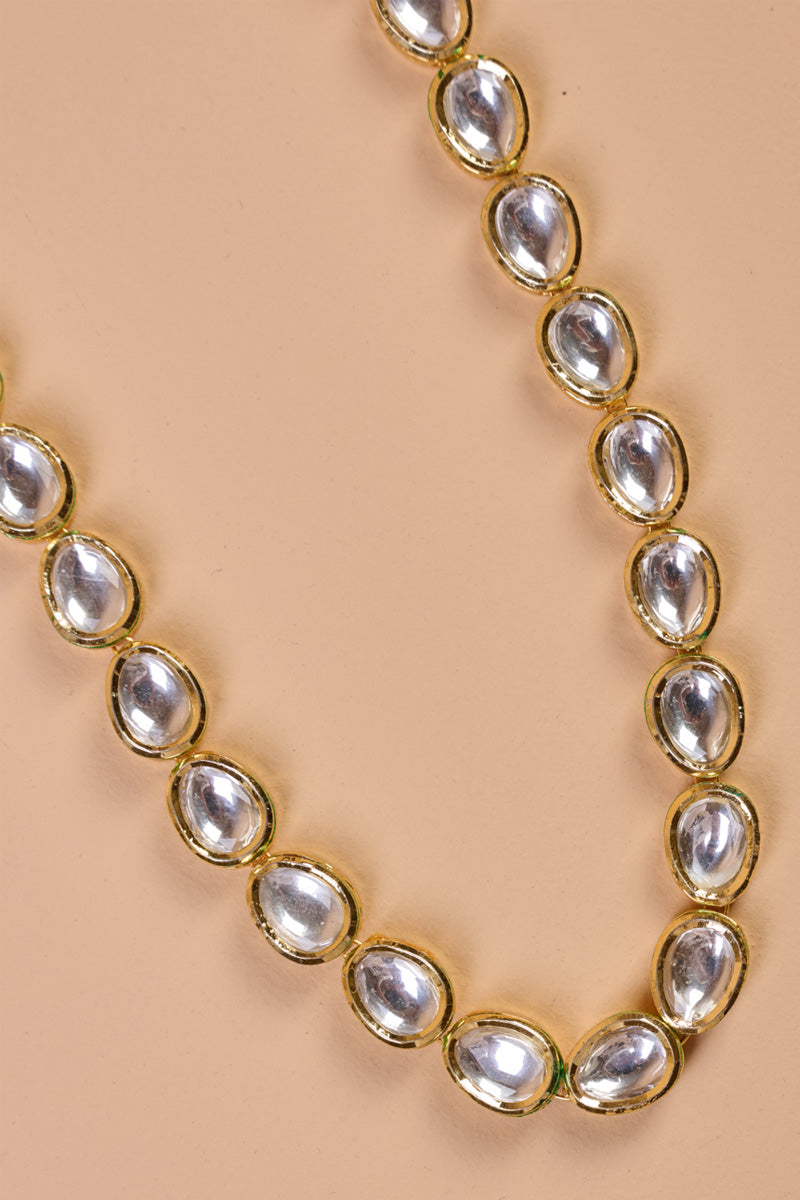 Transparent Kundan And Pearl Mala