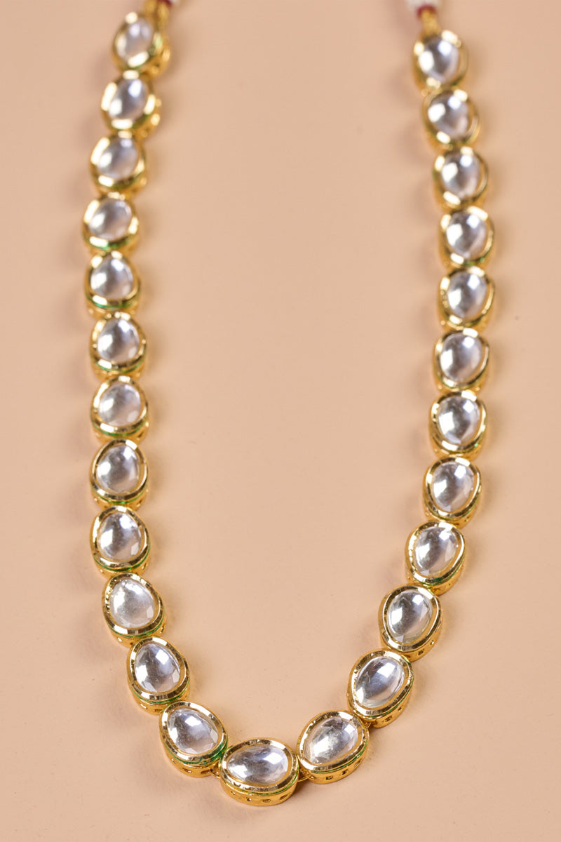 Transparent Kundan And Pearl Mala