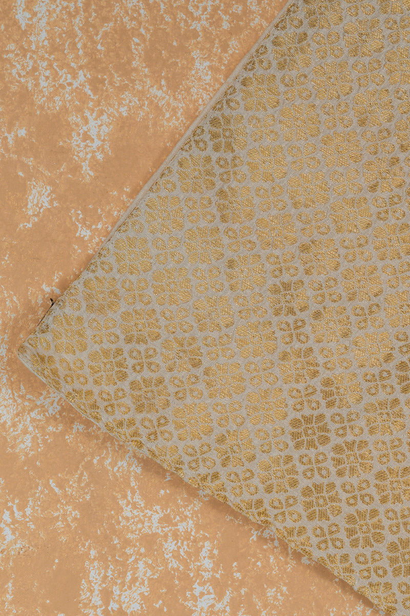 Gold Zari Jacquard Pocket Square