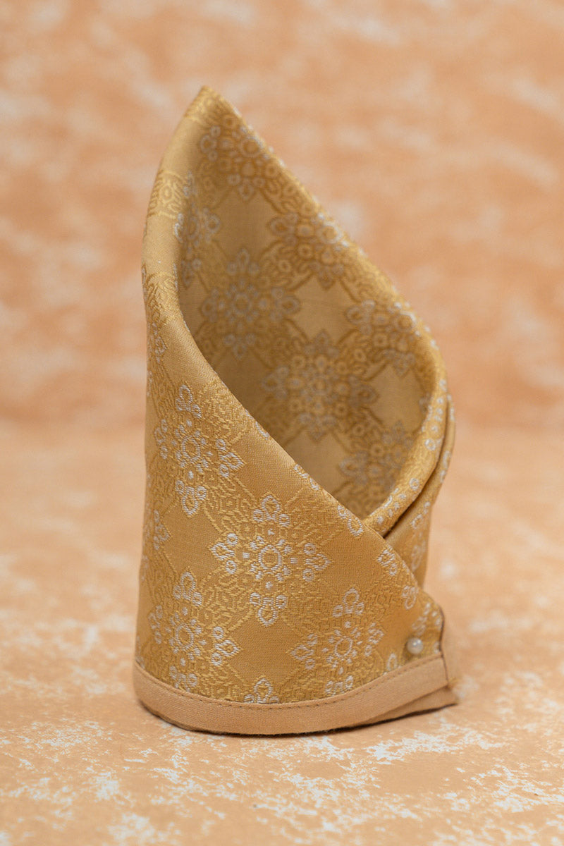 Gold Brocade Pocket Square