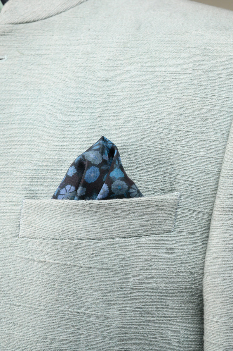 Dark Green Digitally Printed Pocket Square