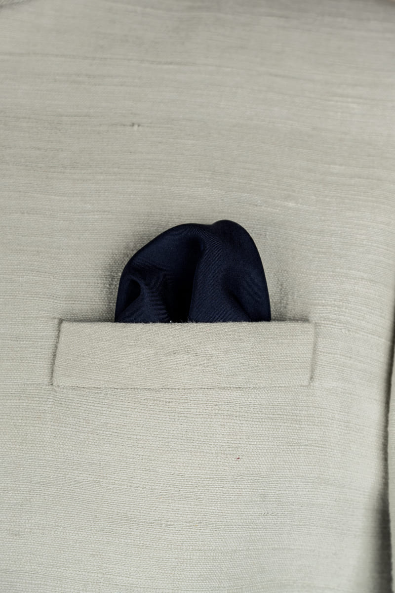 Navy and Blue Reversible Pocket Square