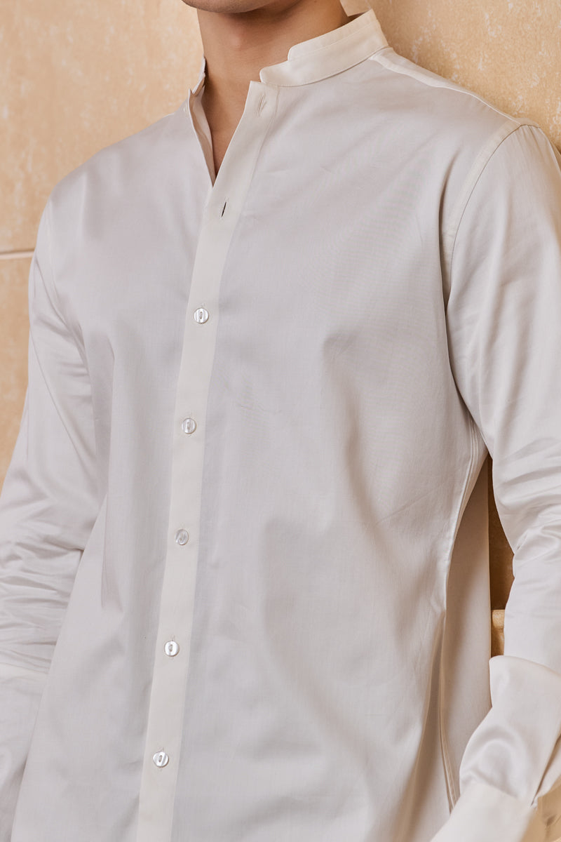 Ivory Solid Casual Shirt