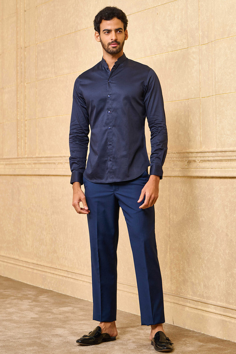 Navy Classic Cotton Shirt