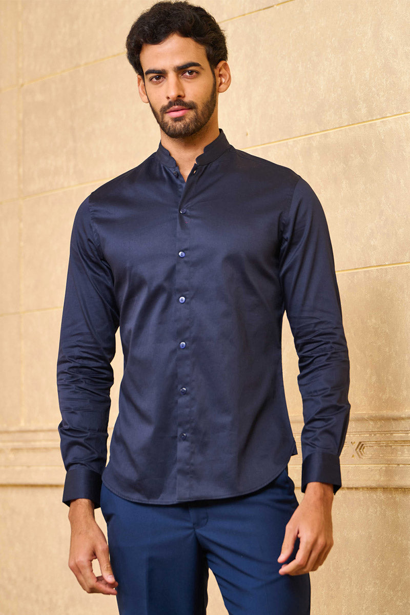 Navy Classic Cotton Shirt