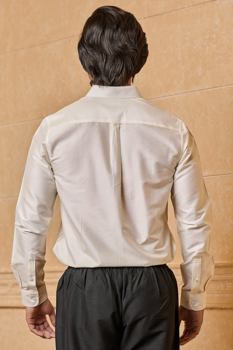 Ivory Viscose Silk Shirt