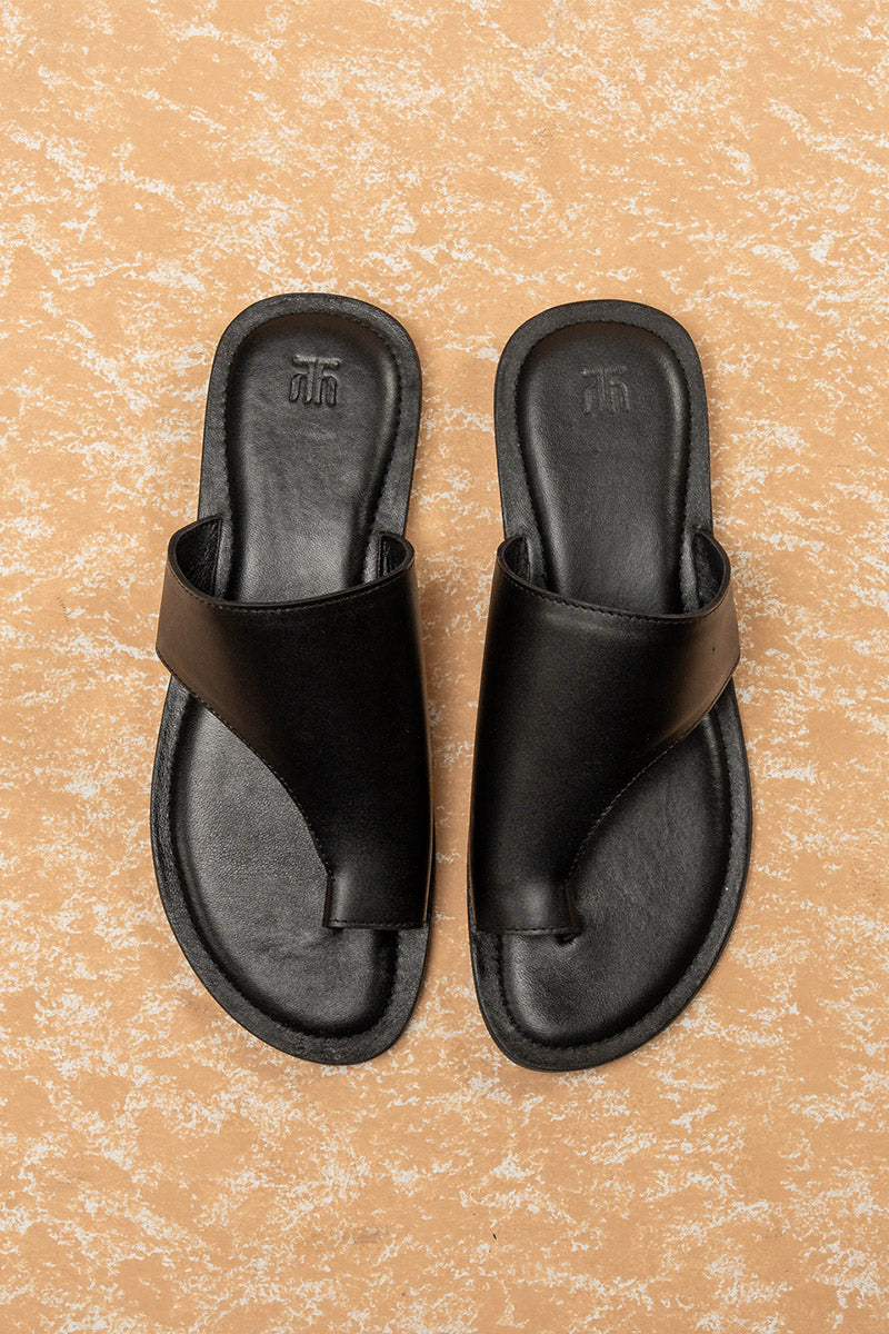 Black Leather Sandal