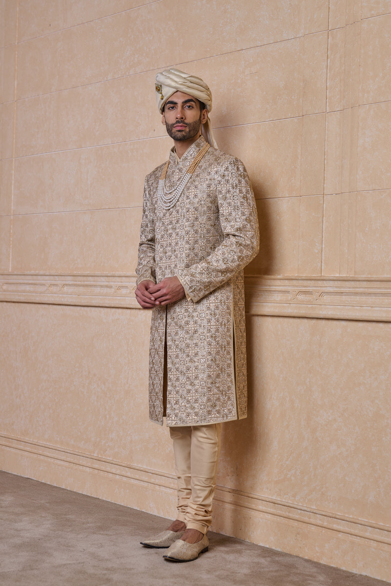 Gold Brocade Sherwani