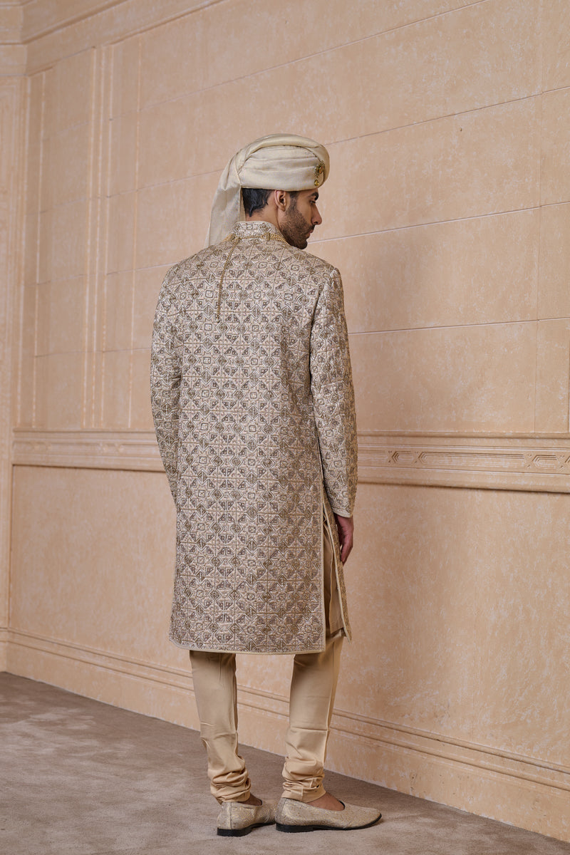 Gold Brocade Sherwani