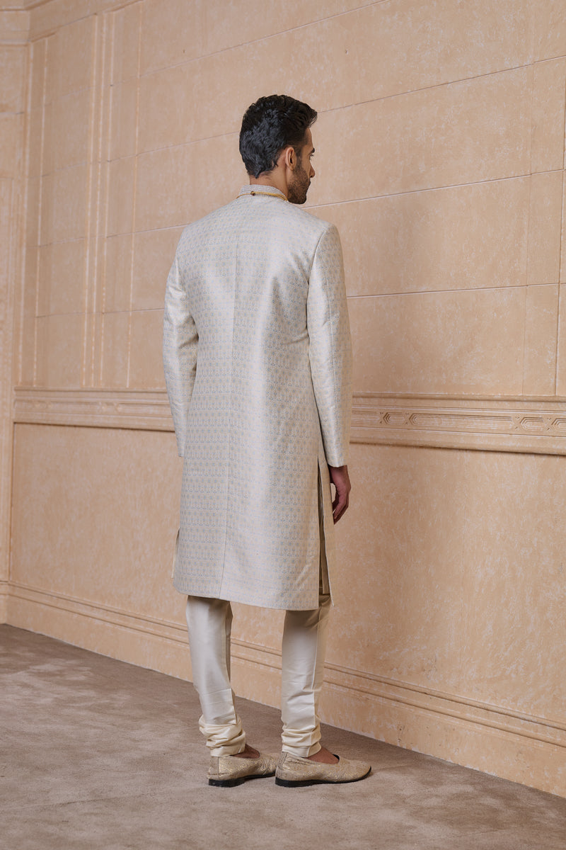 Ivory Brocade Sherwani