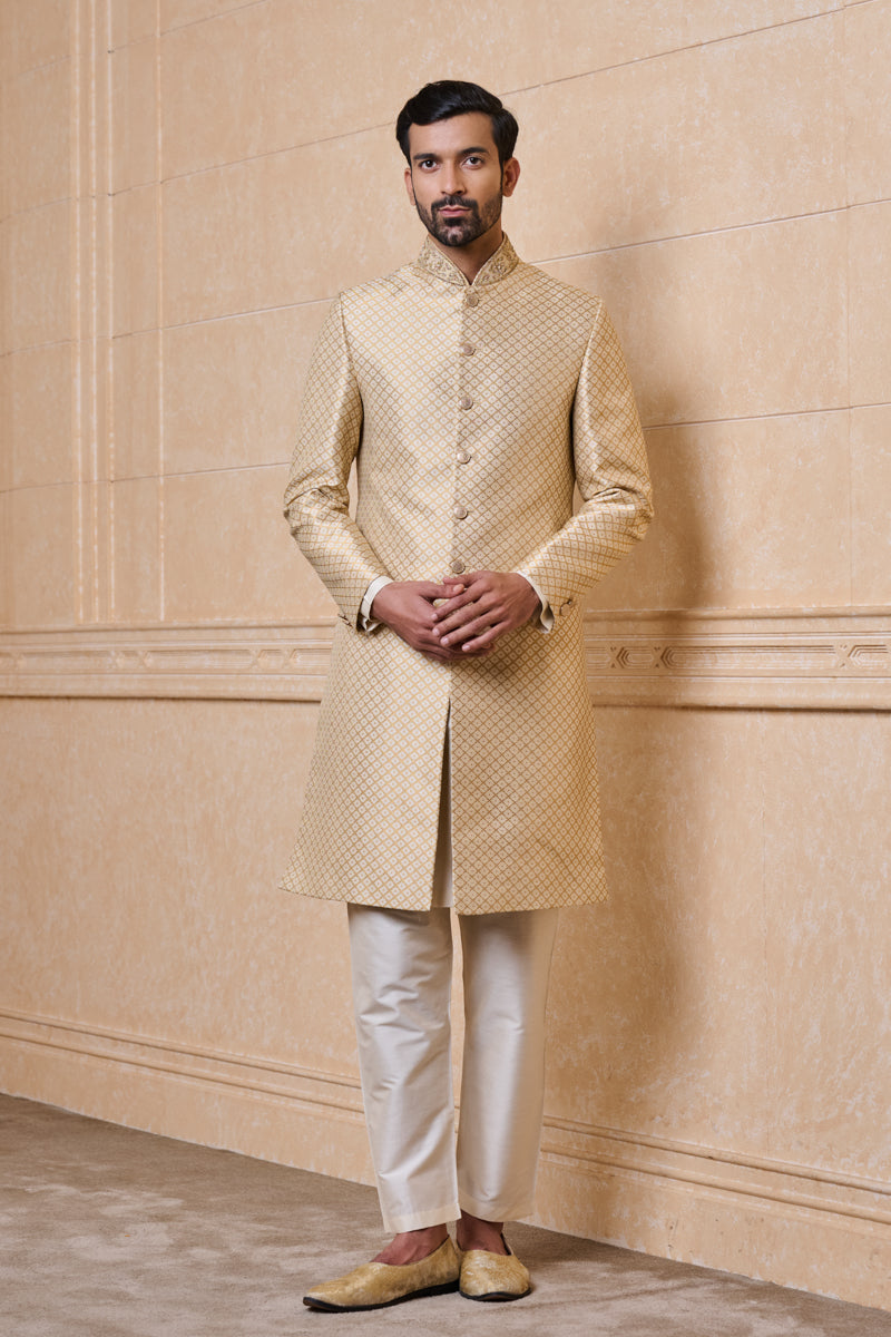 Ivory Brocade Sherwani