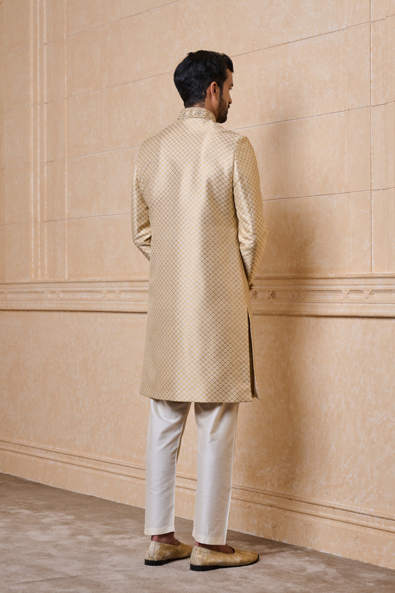 Ivory Brocade Sherwani