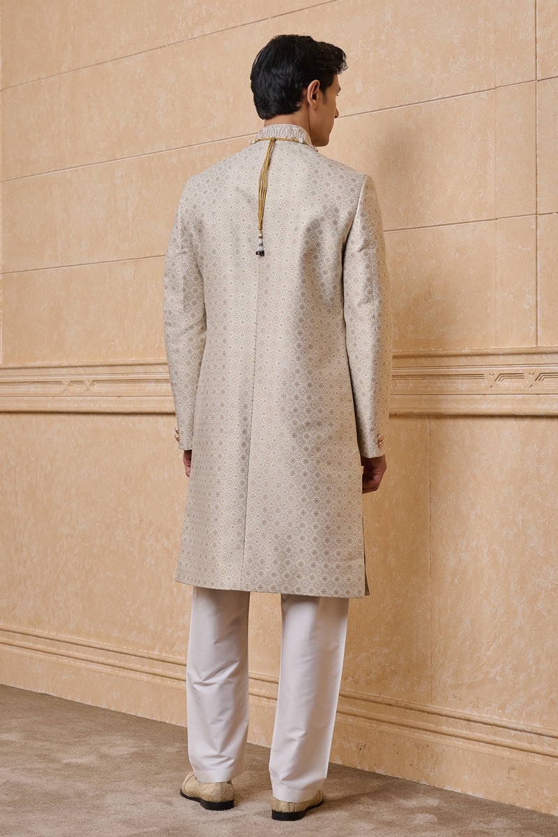 Ivory Brocade Sherwani