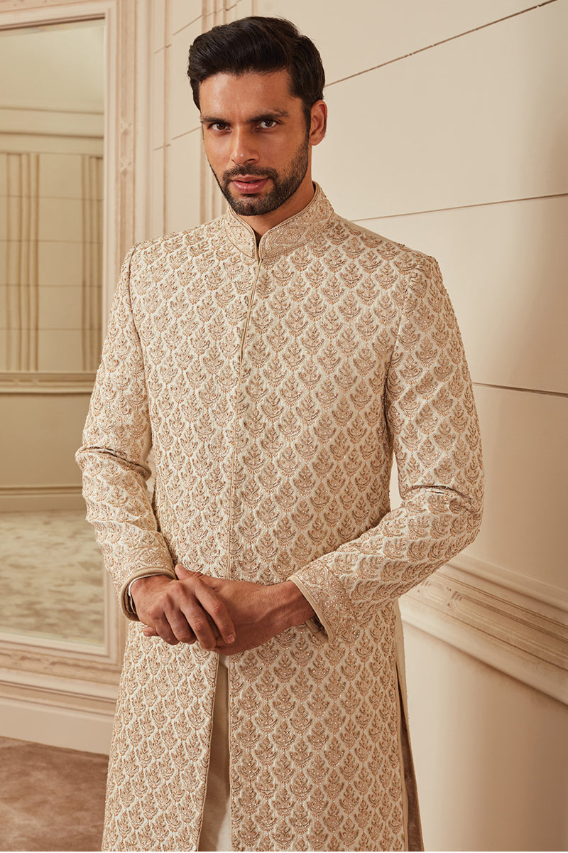 Gold All Over Dori Embroidered Sherwani