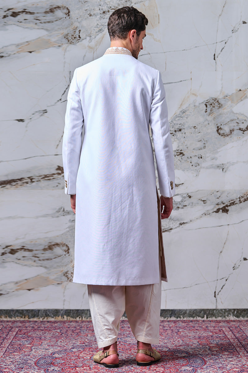 Ivory Linen Sherwani