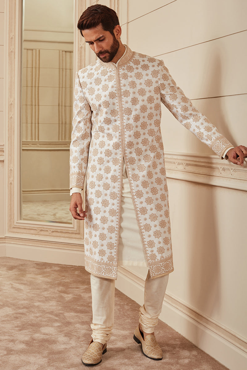 Ivory Dori Embroidered Sherwani