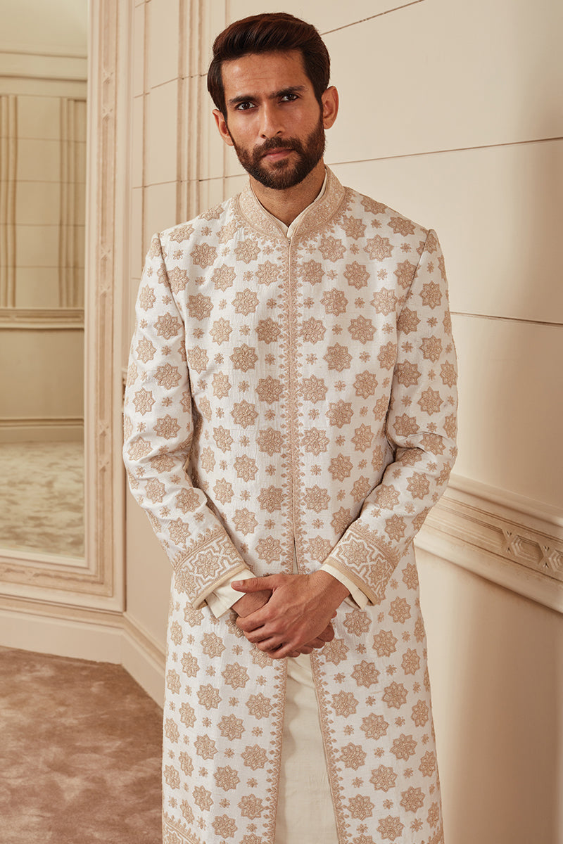 Ivory Dori Embroidered Sherwani