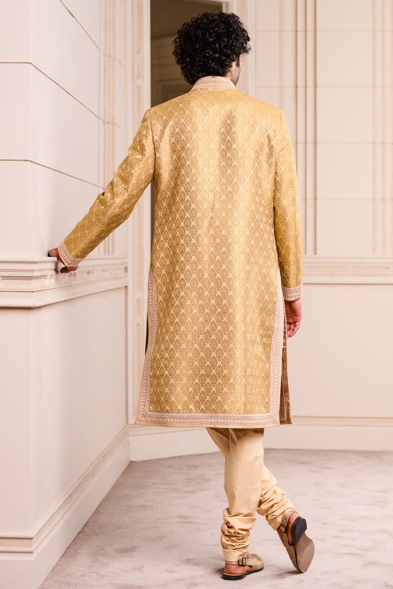 Gold Brocade Sherwani