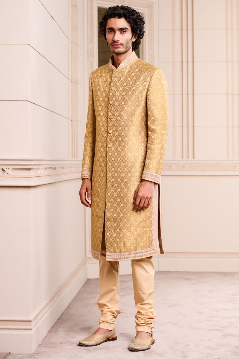 Gold Brocade Sherwani