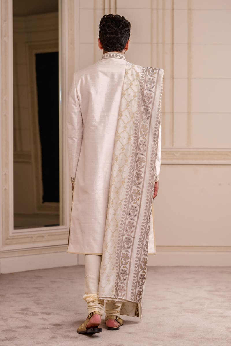 Ivory Classic Silk Sherwani