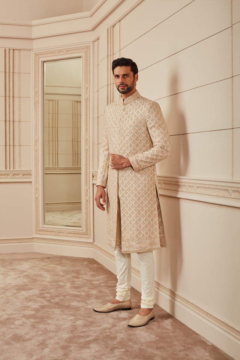 Ivory Dori Embroidered Sherwani