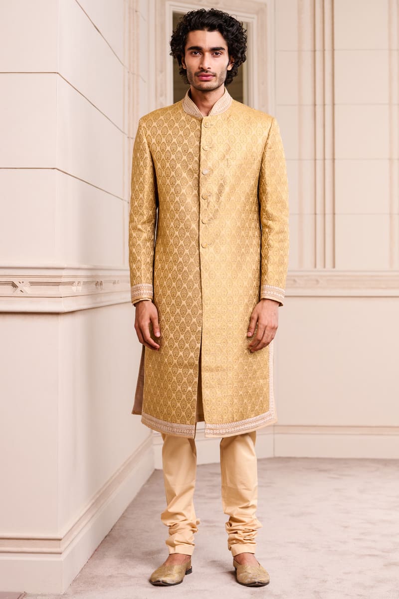 Gold Brocade Sherwani