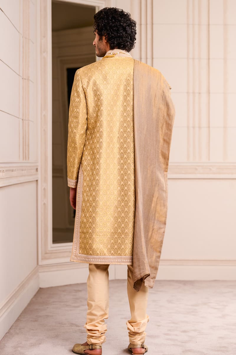 Gold Brocade Sherwani