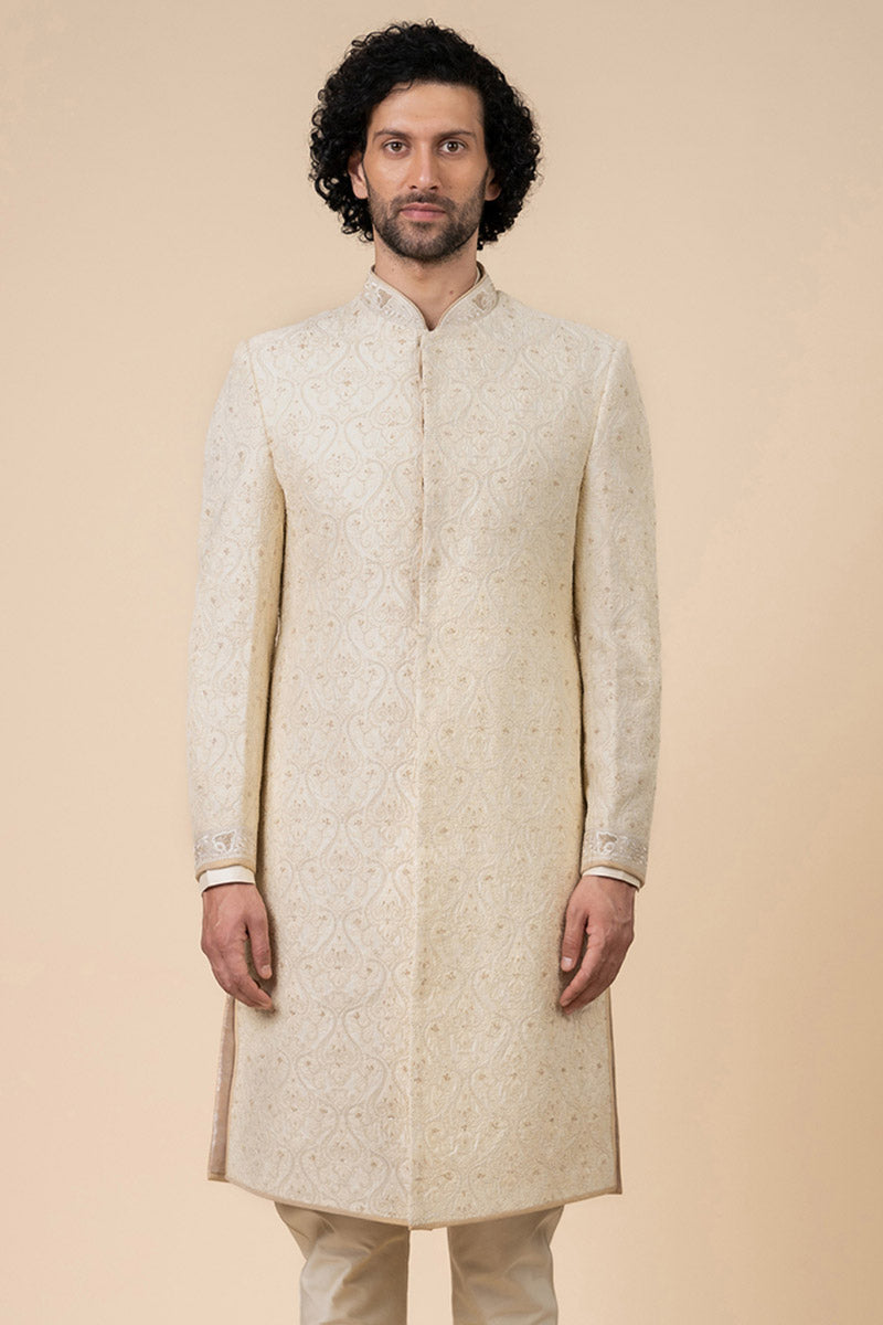 Ivory Classic Schiffli Sherwani