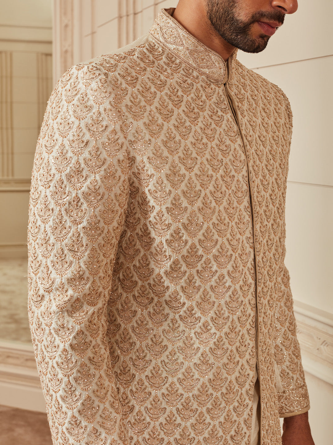 All Over Dori Embroidered Sherwani