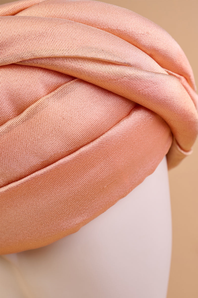 Peach Metallic Tissue Safa