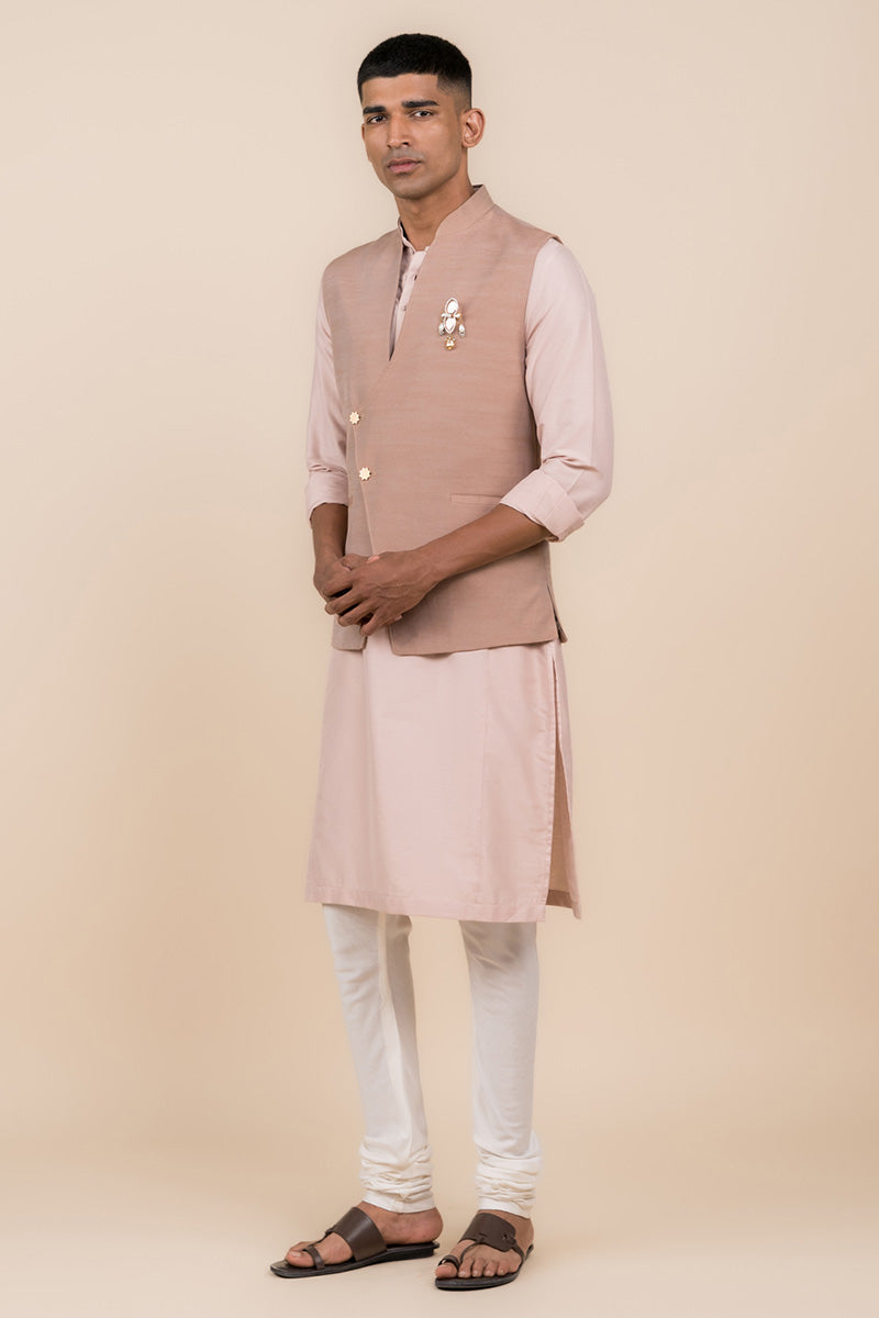 Angrakha Single Bundi In Textured Collar