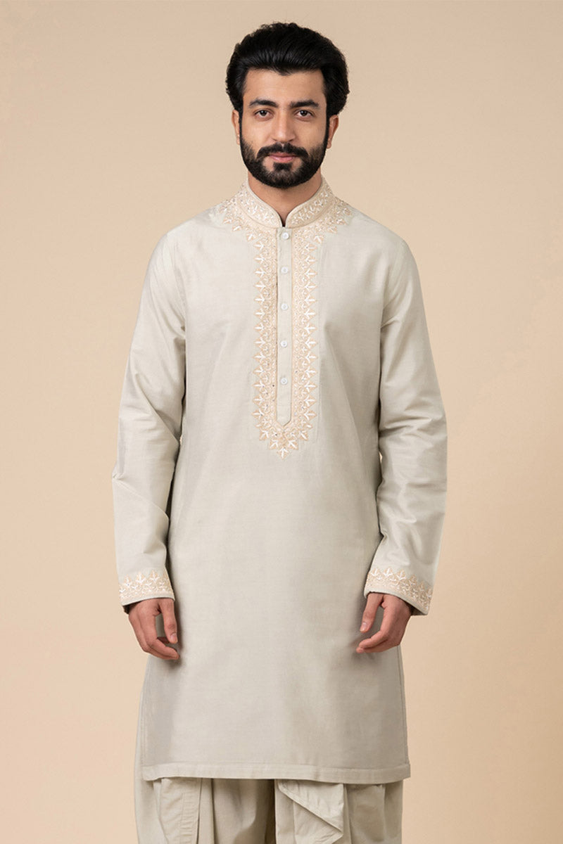 Green Kurta Set with Swarvoski Detail