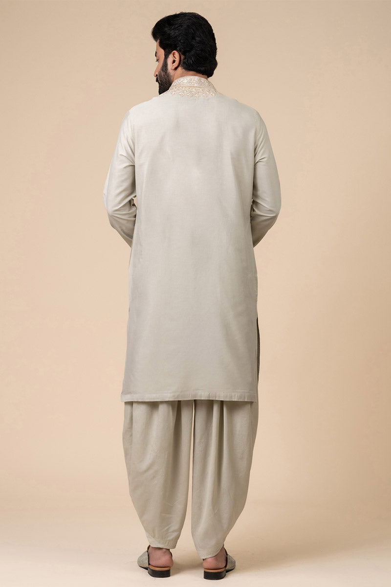 Green Kurta Set with Swarvoski Detail